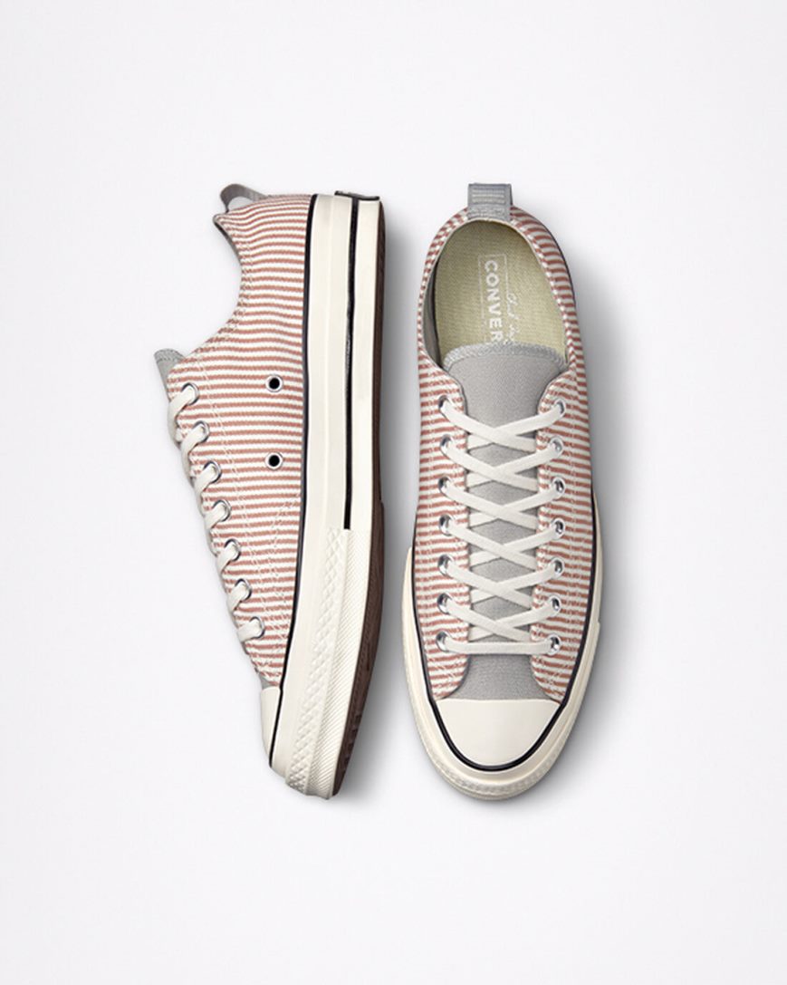 Tenisi Dama Converse Chuck 70 Crafted Stripe Masline Verzi | RO FTUIC641